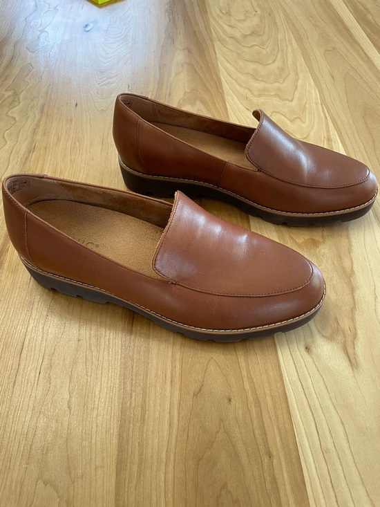 Vionic Shoes - Vionic Kensley Womens Size 10 Wide Slip On Loafers Shoes Brown Leather